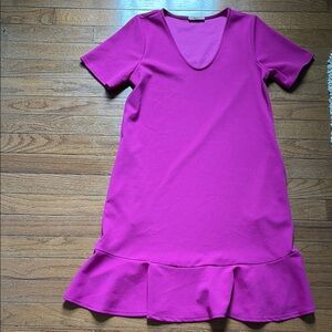 First Love Pink Casual Sundress Short Sleeve Scoop Neck